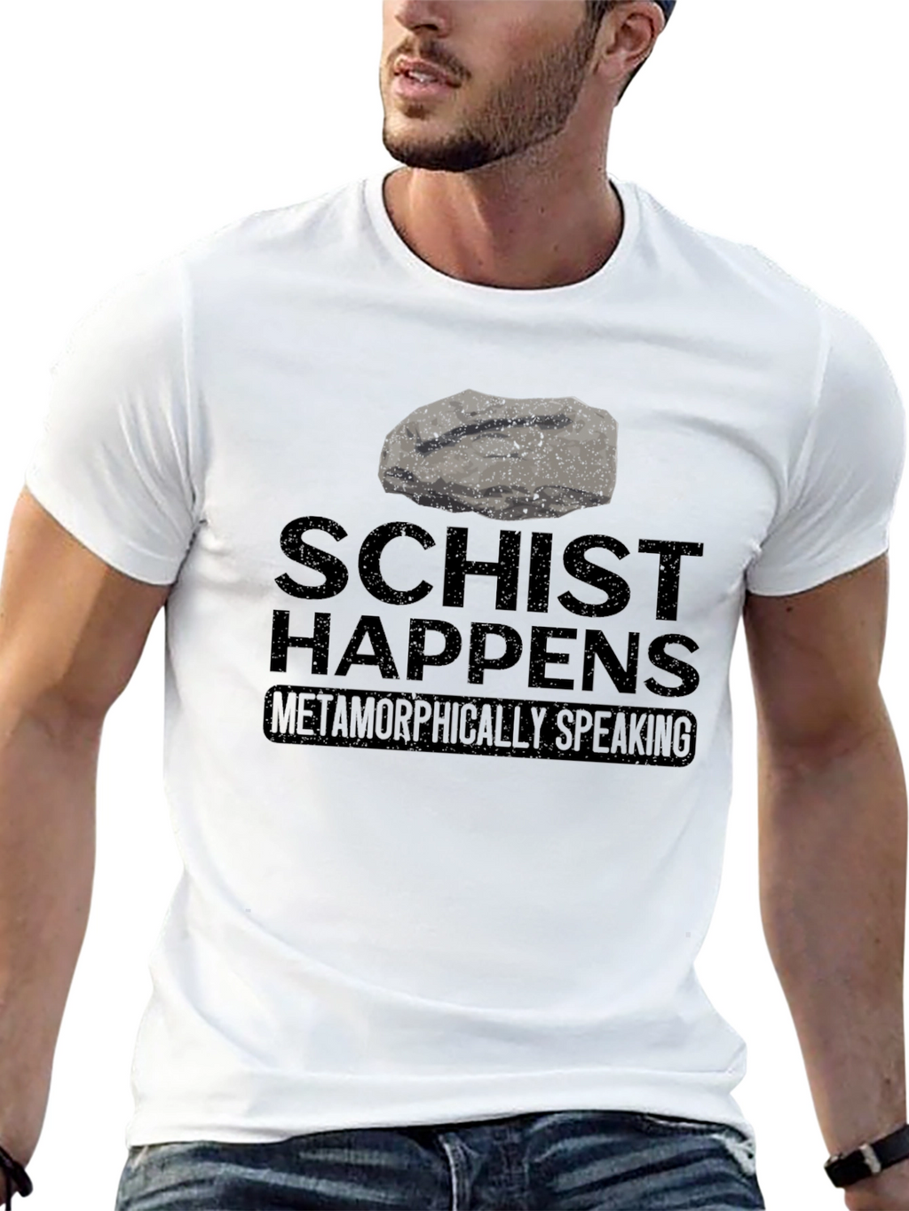 Schist Happens T-Shirt - Metamorphic Humor Tee