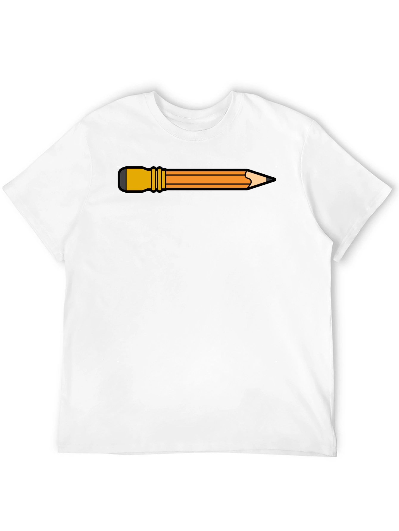 Pencil Graphic Black Tee - Creative Style