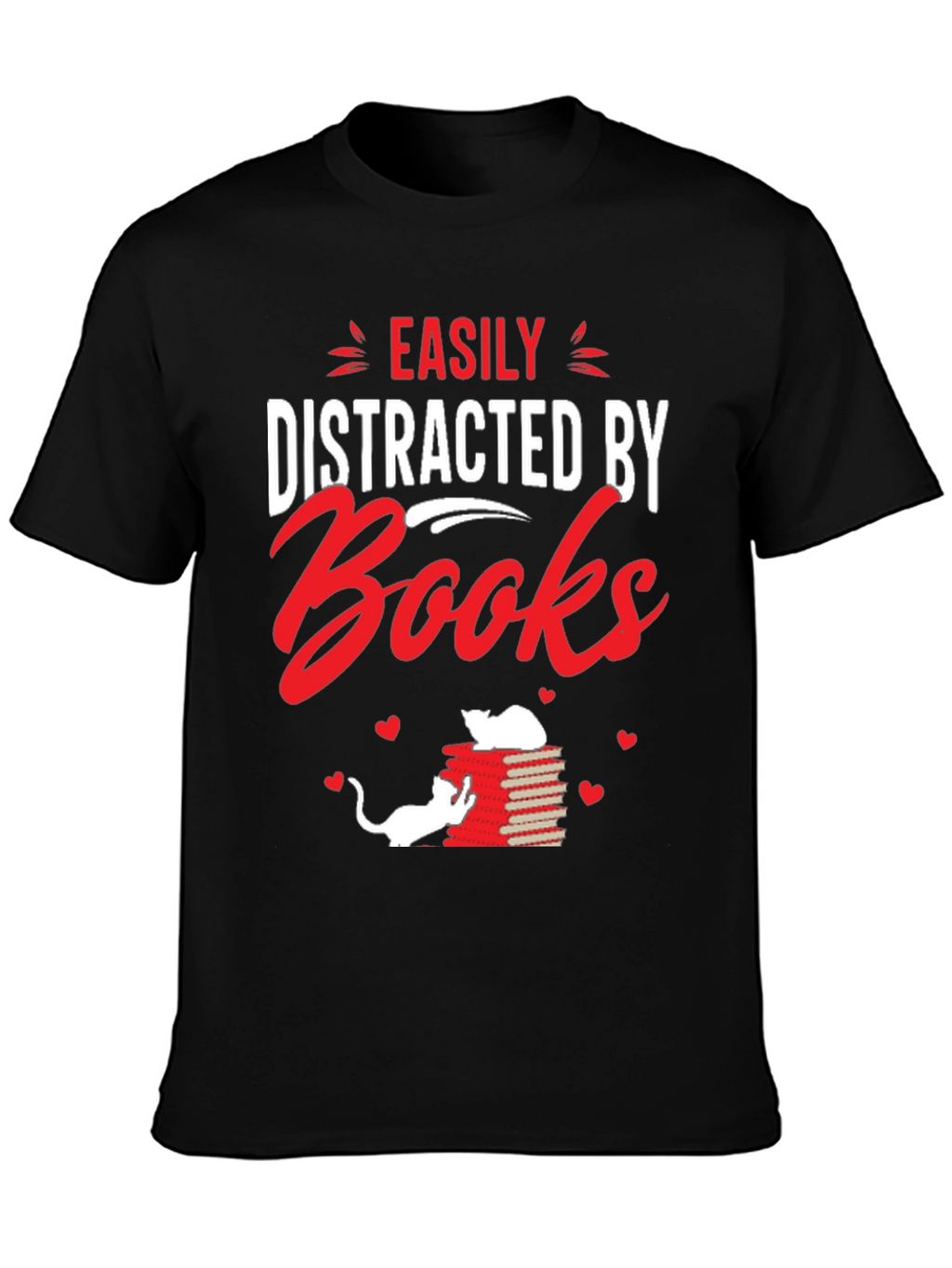 Easily Distracted By Books Graphic T-Shirt
