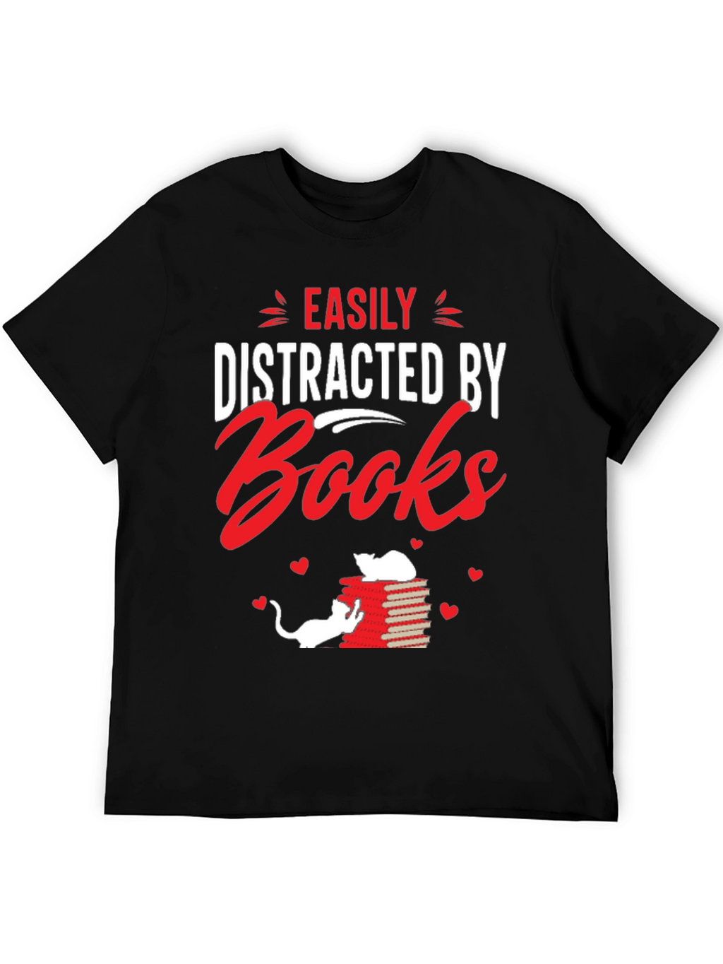 Easily Distracted By Books Graphic T-Shirt