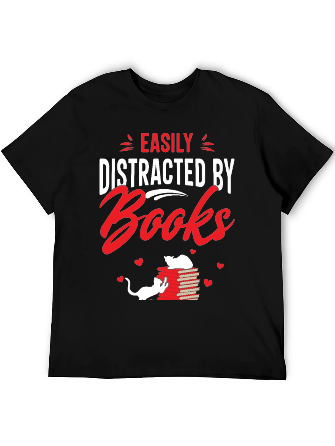 Easily Distracted By Books Graphic T-Shirt