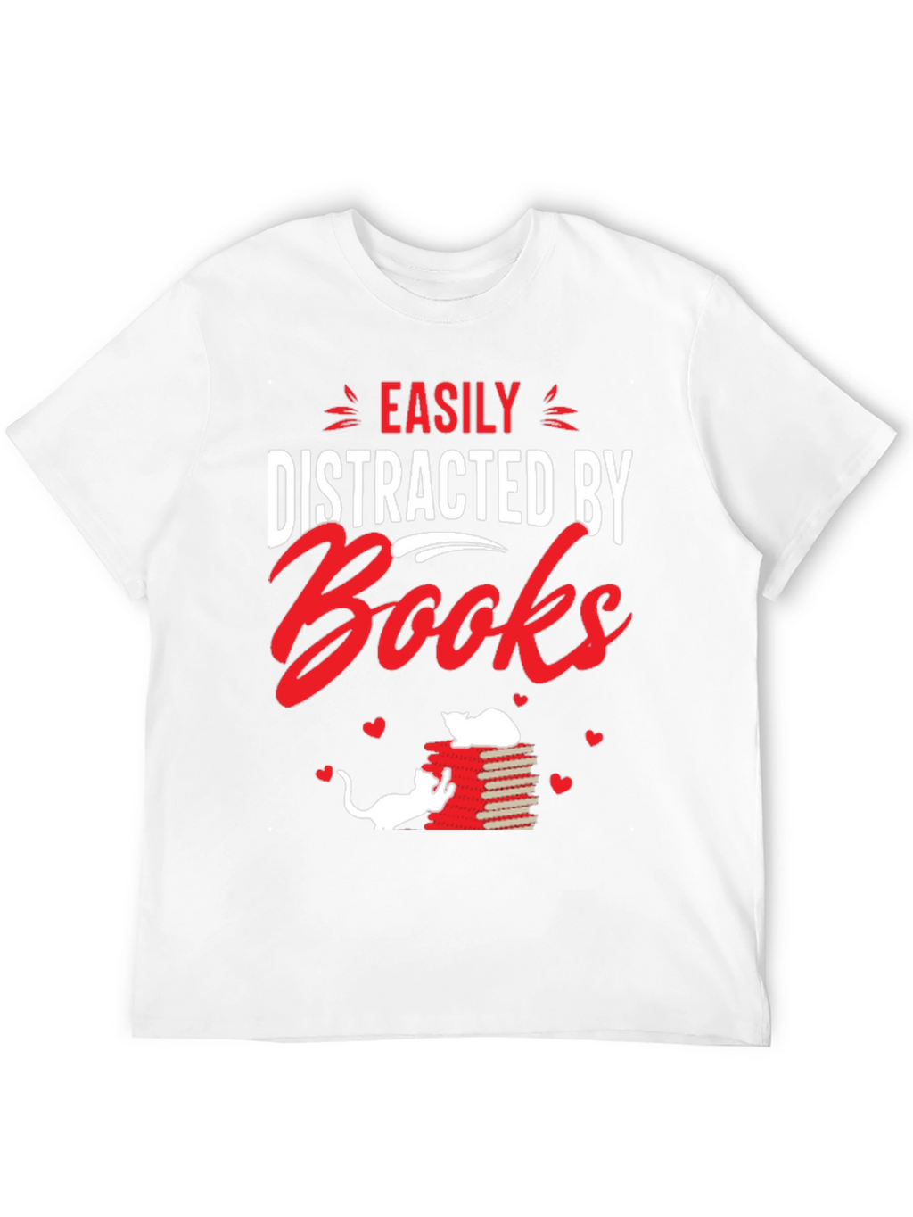 Easily Distracted By Books Graphic T-Shirt
