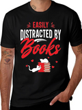 Easily Distracted By Books Graphic T-Shirt