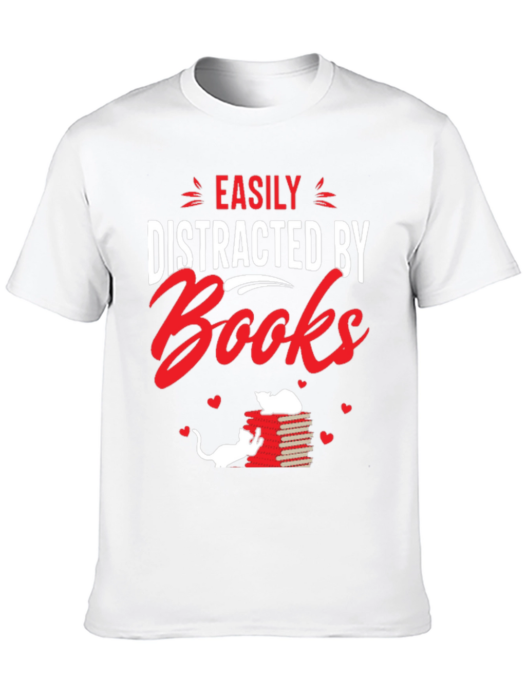 Easily Distracted By Books Graphic T-Shirt