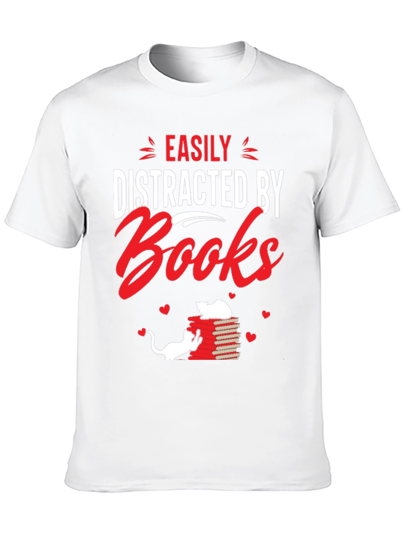 Easily Distracted By Books Graphic T-Shirt