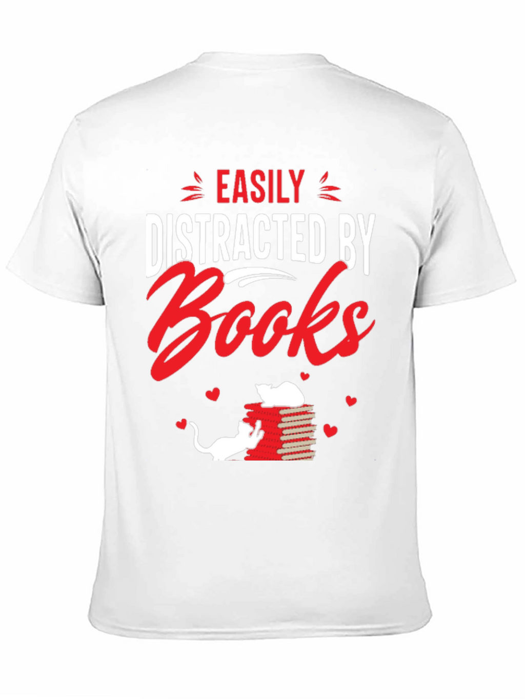 Easily Distracted By Books Graphic T-Shirt