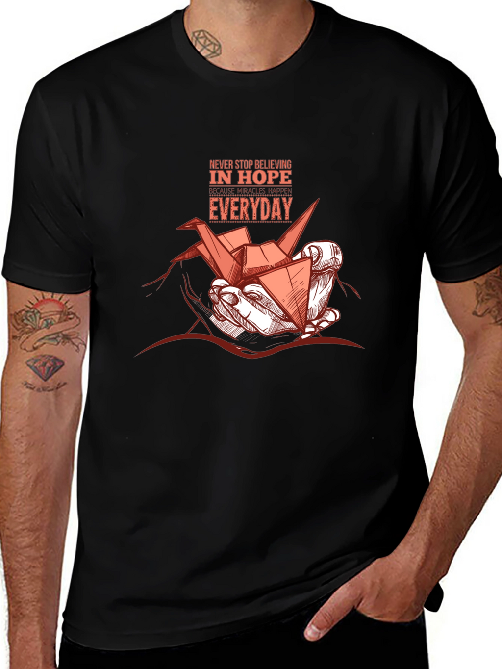 Hope Everyday Graphic Tee - Stylish Black T-Shirt
