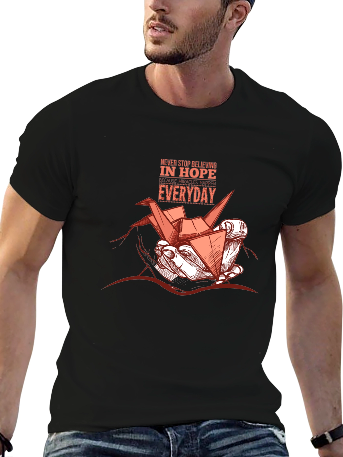 Hope Everyday Graphic Tee - Stylish Black T-Shirt