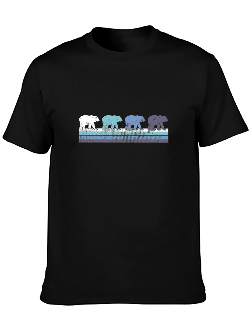Retro Bear Graphic T-Shirt - Casual Cotton Tee
