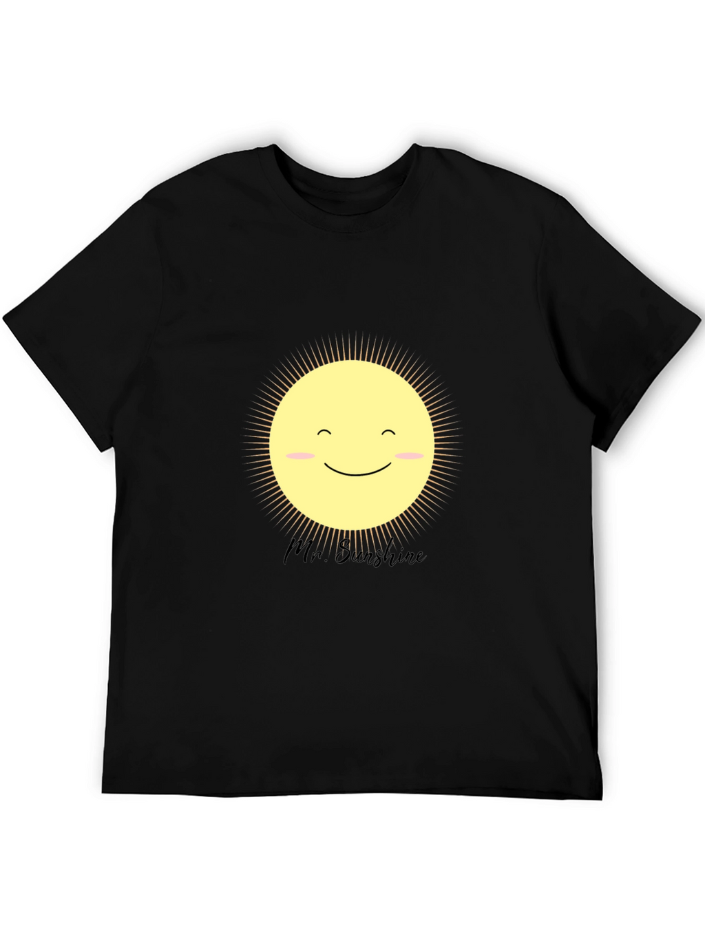 Mr. Sunshine Graphic Tee - Black Cotton T-Shirt