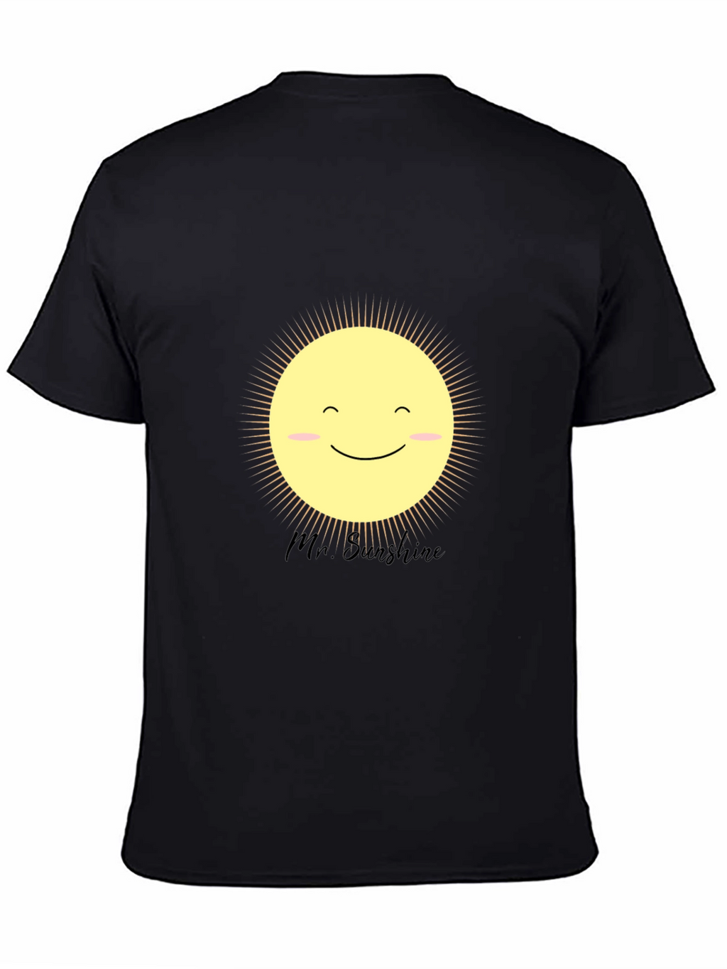 Mr. Sunshine Graphic Tee - Black Cotton T-Shirt