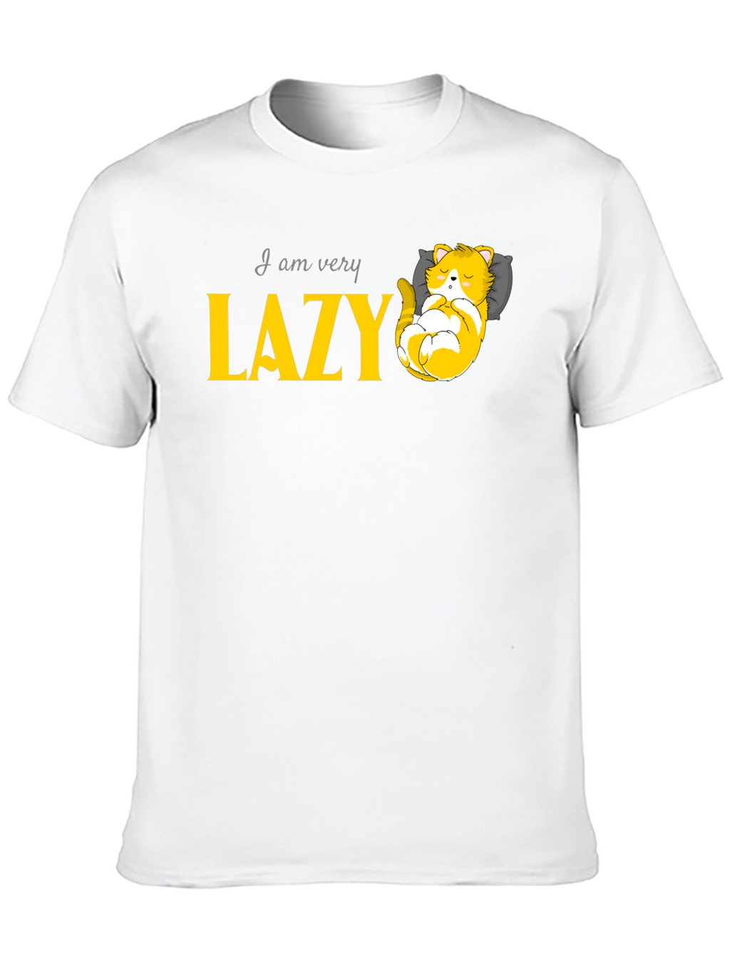 Lazy Cat Graphic Tee - Relaxed Fit