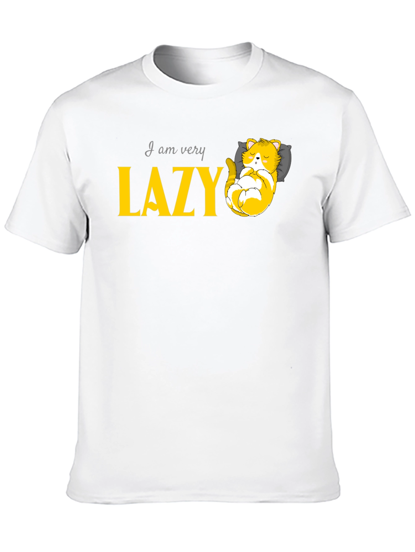 Lazy Cat Graphic Tee - Relaxed Fit