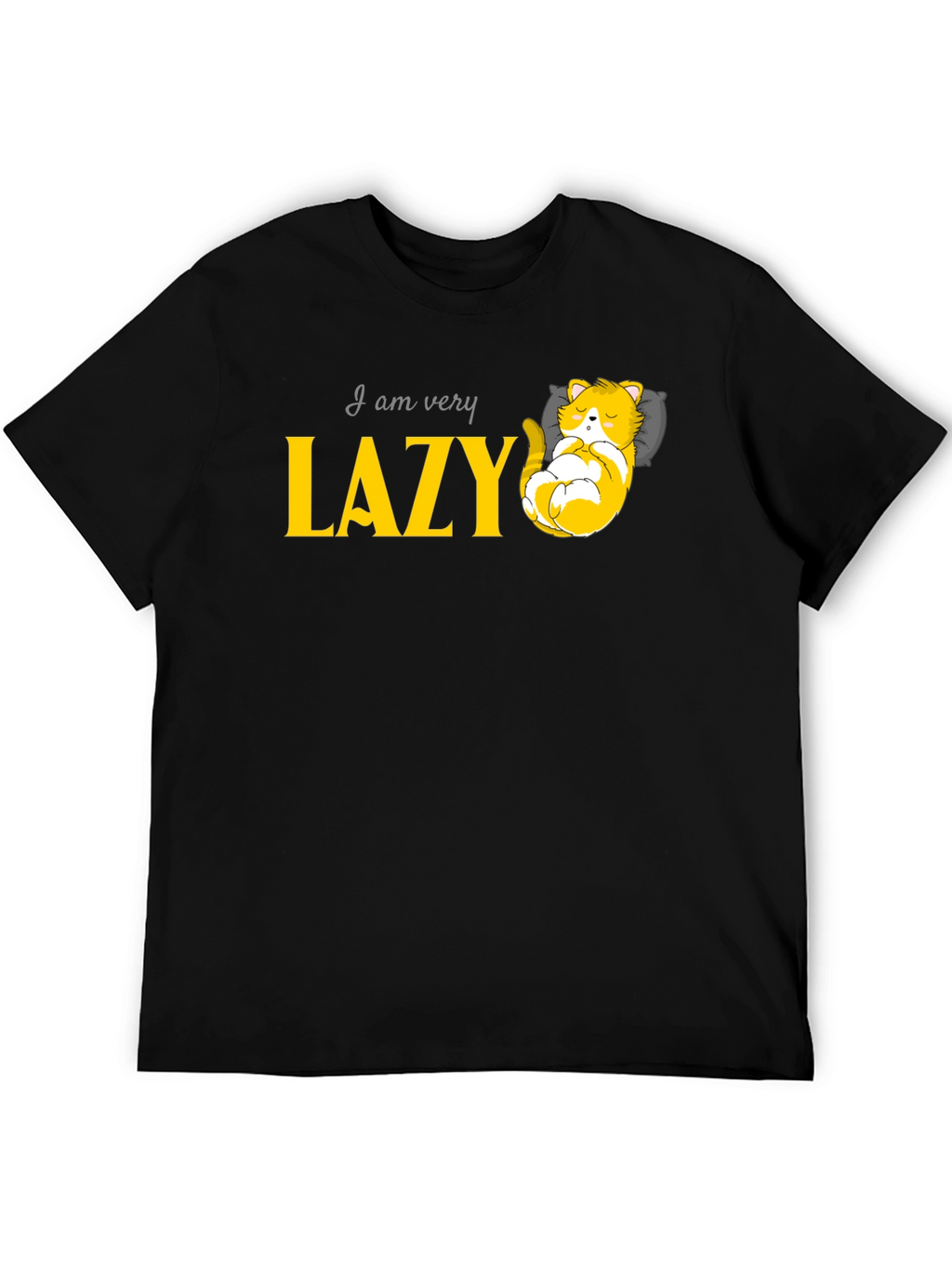 Lazy Cat Graphic Tee - Relaxed Fit