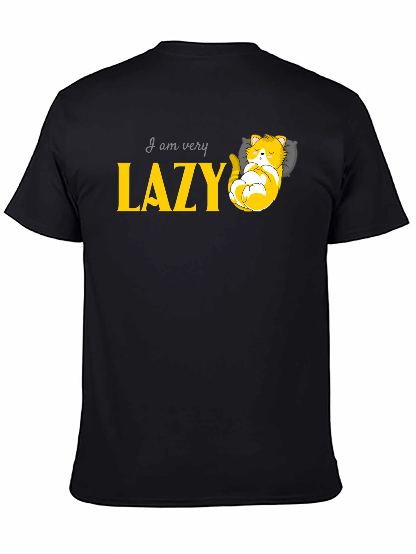 Lazy Cat Graphic Tee - Relaxed Fit