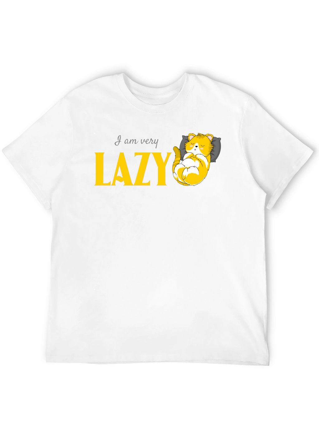 Lazy Cat Graphic Tee - Relaxed Fit
