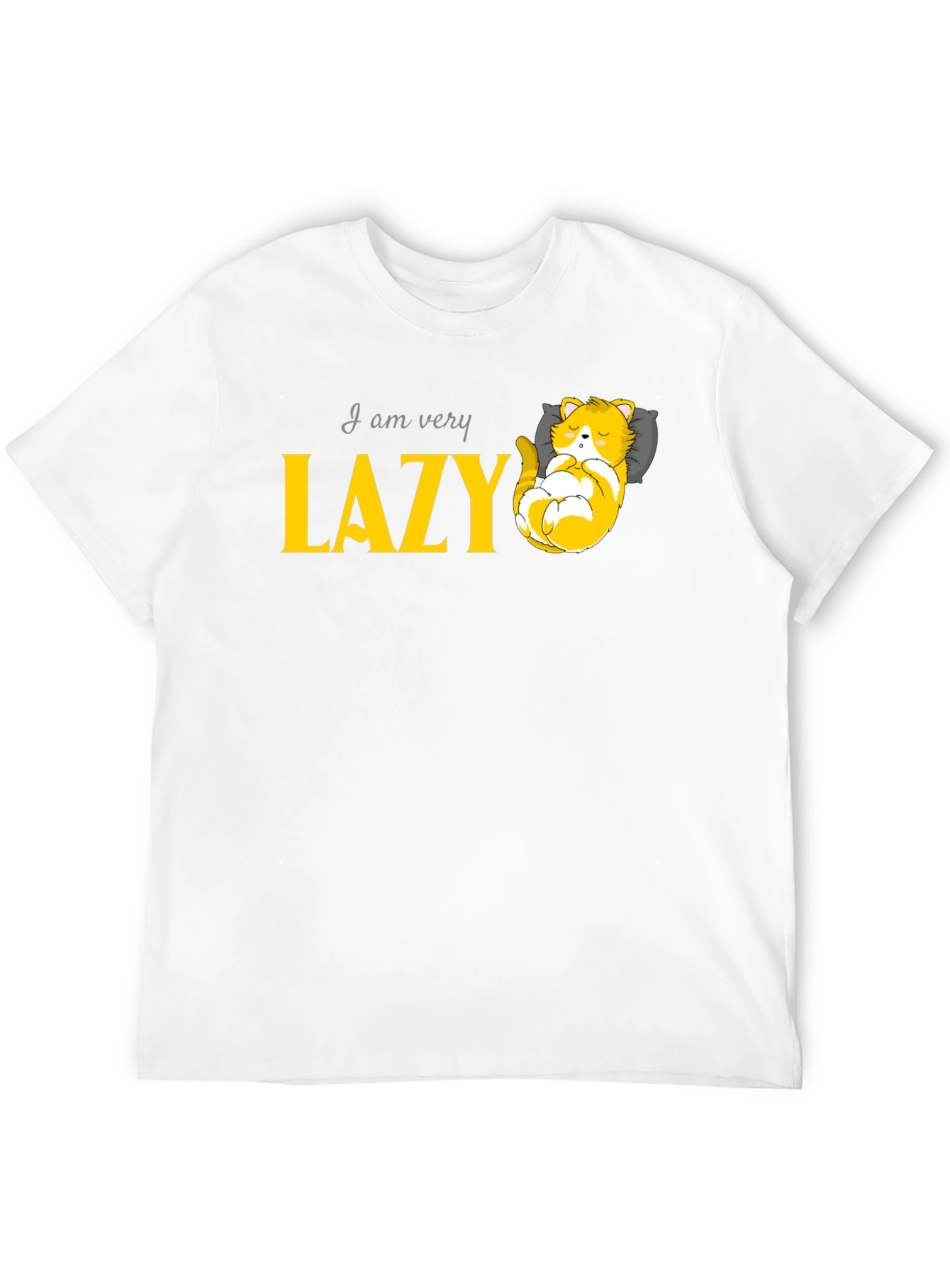Lazy Cat Graphic Tee - Relaxed Fit