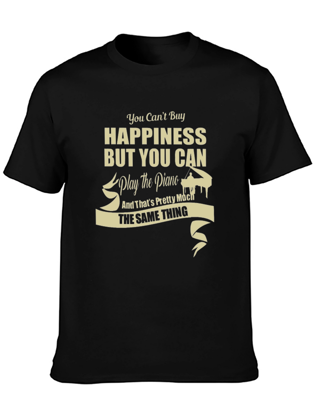 Happiness Piano T-Shirt - Musical Gift