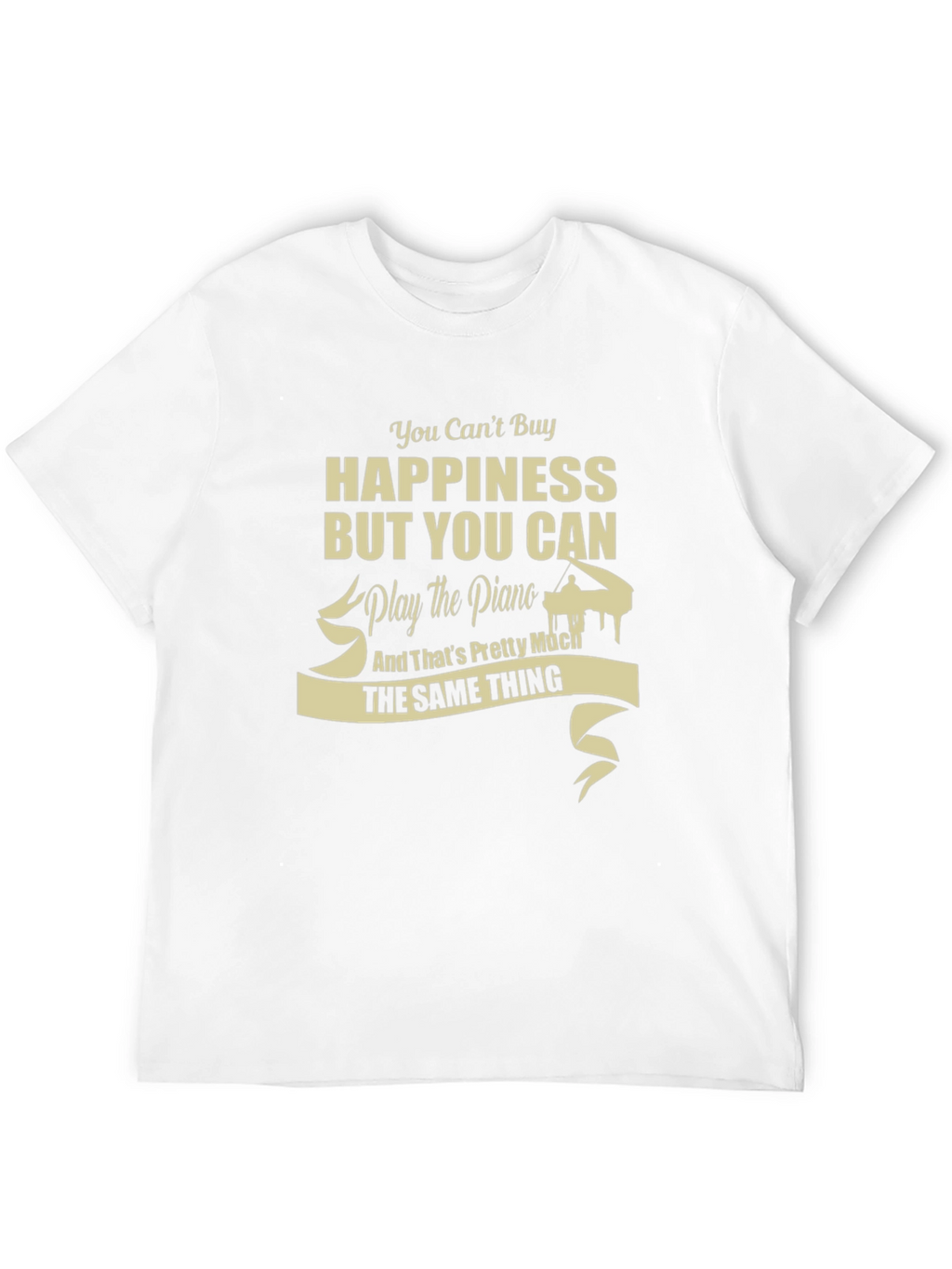 Happiness Piano T-Shirt - Musical Gift
