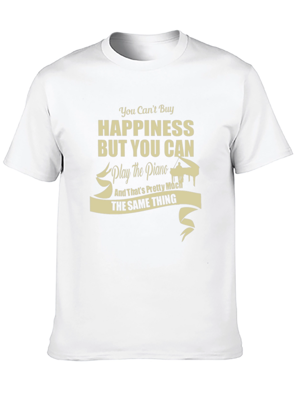 Happiness Piano T-Shirt - Musical Gift