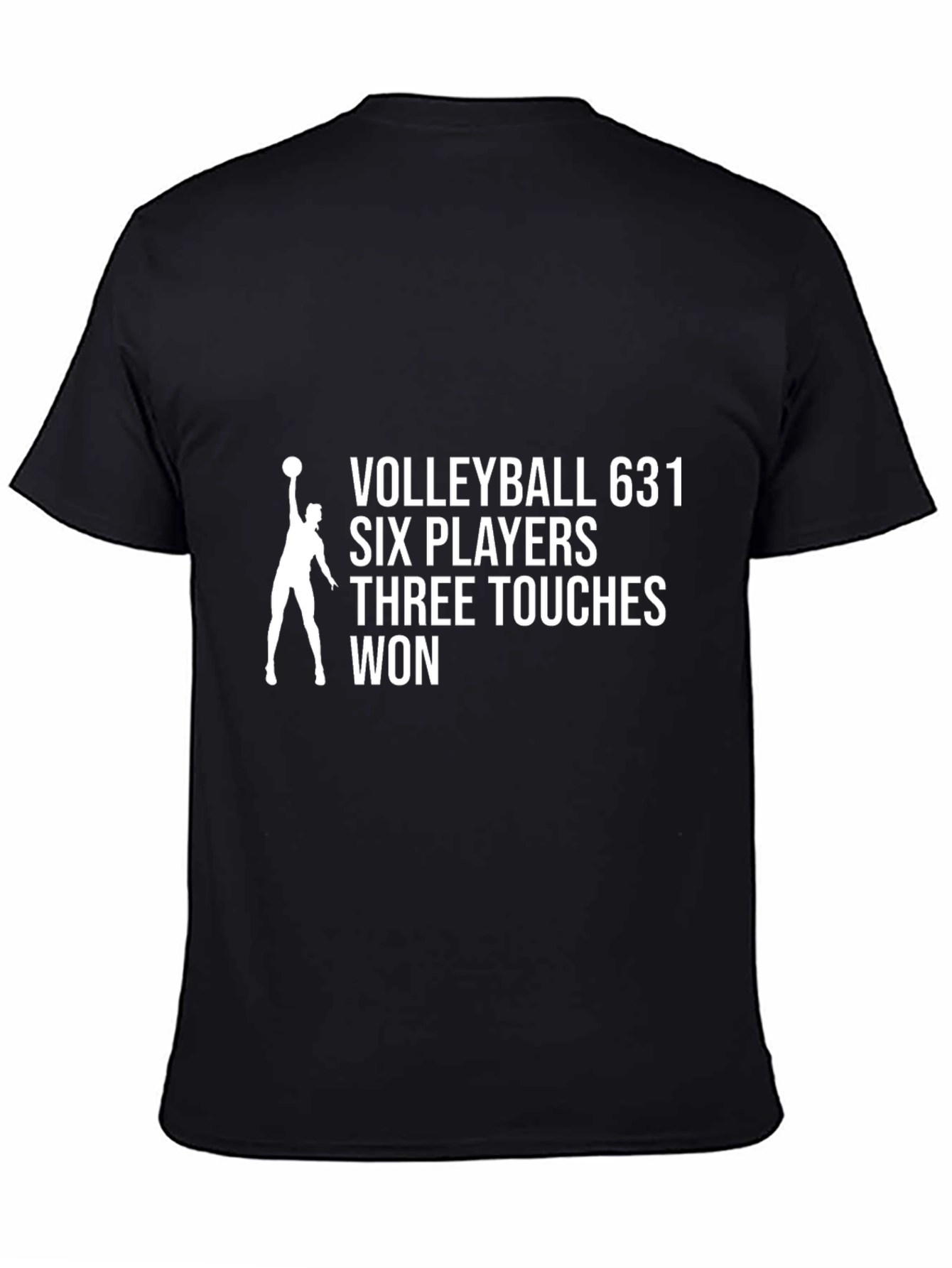 Volleyball Graphic T-Shirt - 631 Six Players Three Touches