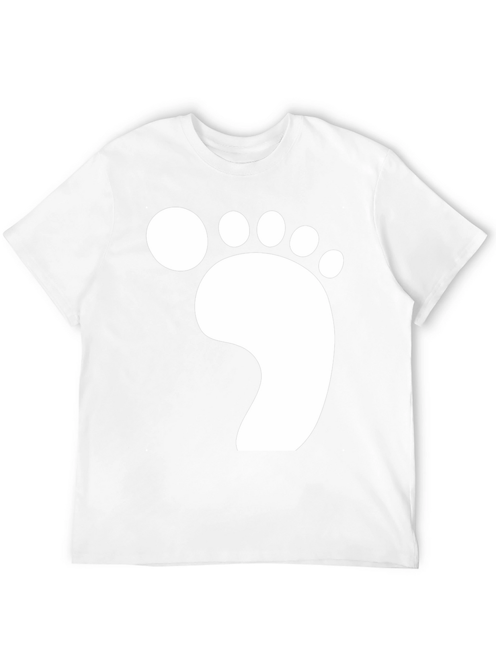 Footprint Graphic T-Shirt - Casual Black Tee