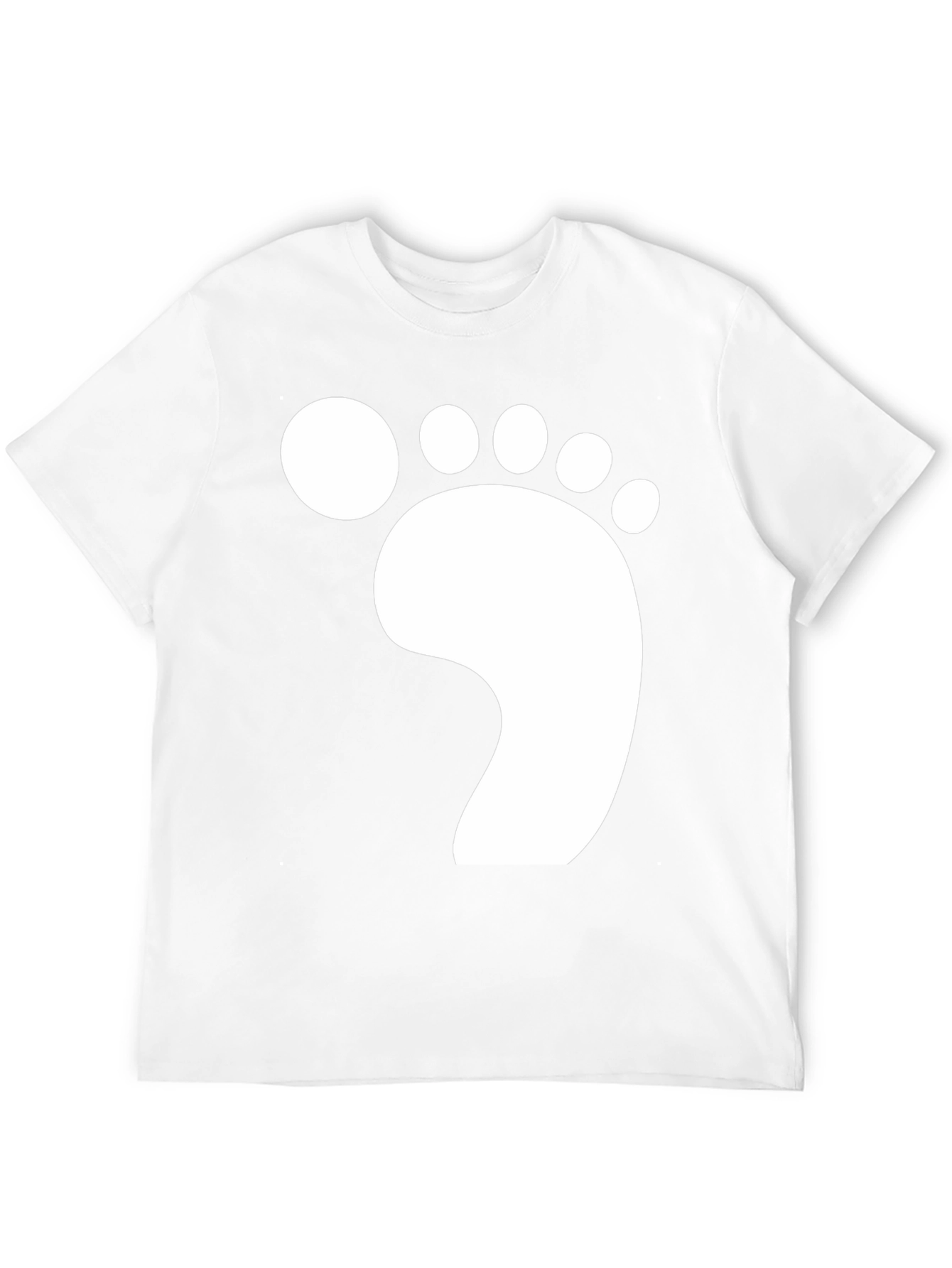 Footprint Graphic T-Shirt - Casual Black Tee