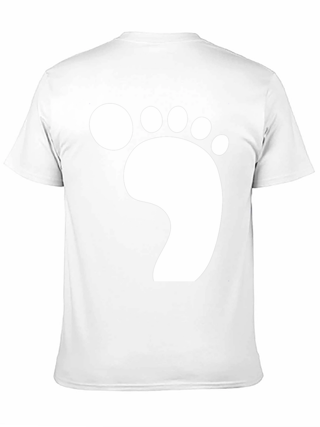 Footprint Graphic T-Shirt - Casual Black Tee