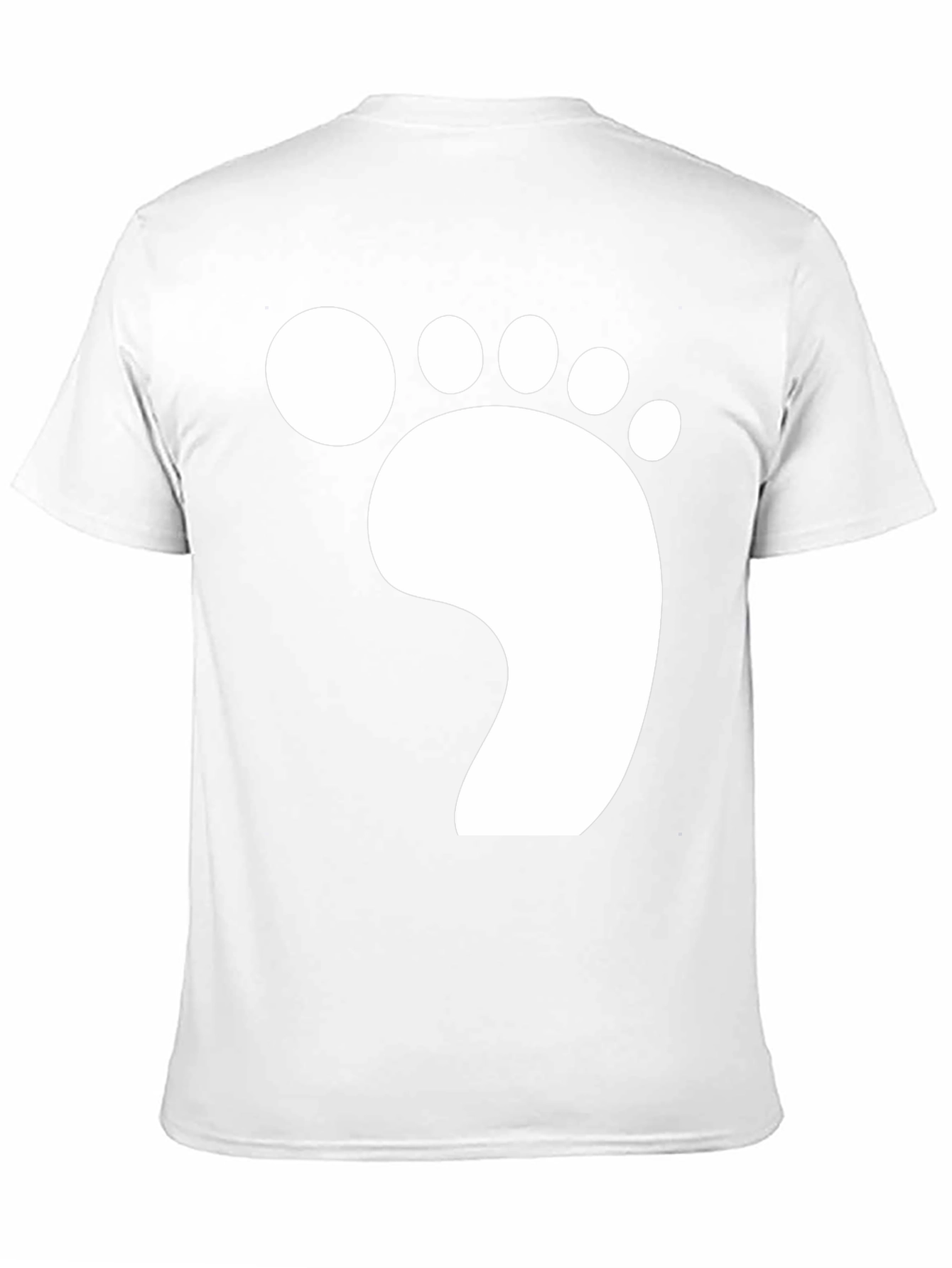 Footprint Graphic T-Shirt - Casual Black Tee