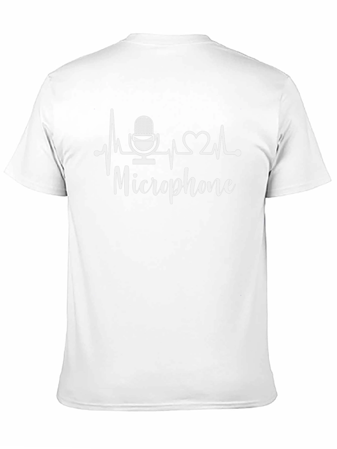 Microphone Heartbeat Graphic T-Shirt - Music Lover Tee