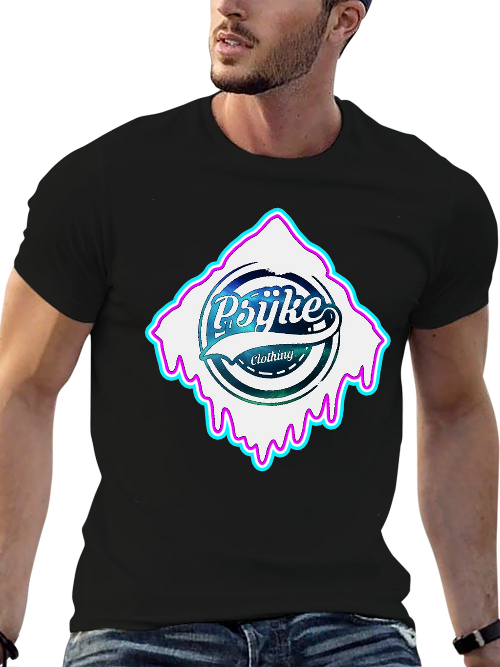 Psijke Clothing Black T-Shirt - Urban Style