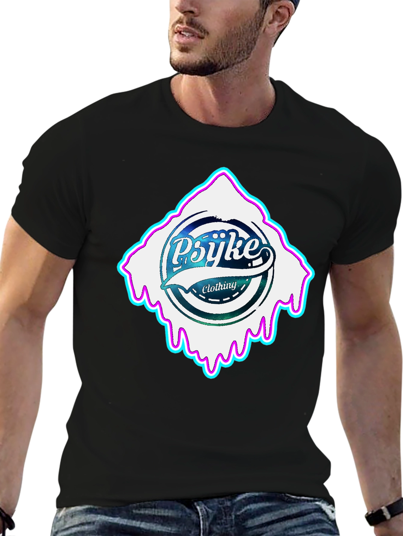 Psijke Clothing Black T-Shirt - Urban Style