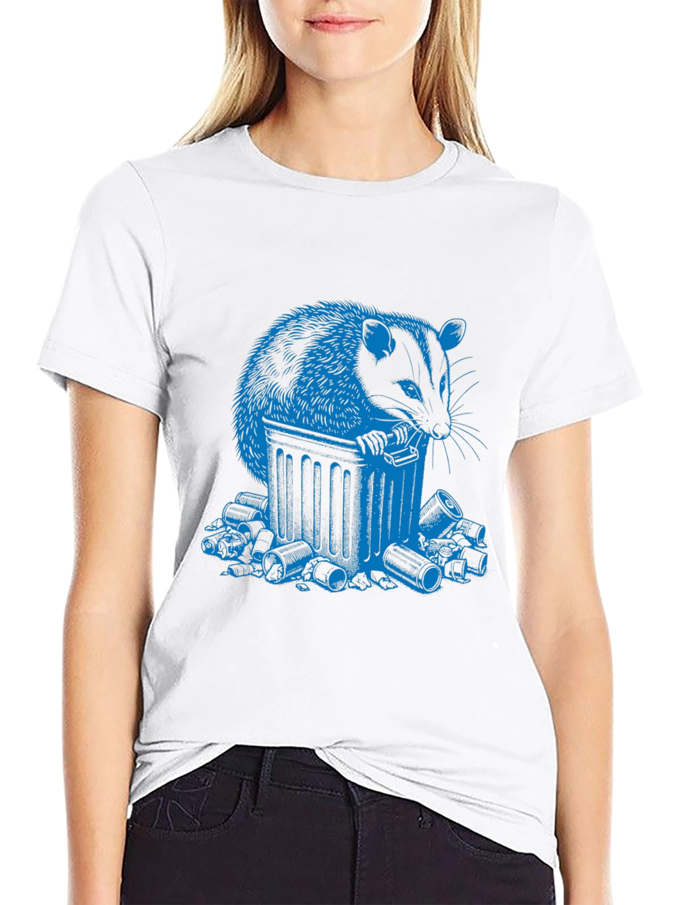 Trash Panda T-Shirt - Blue Raccoon Design