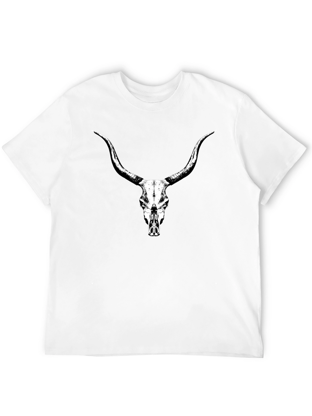 Longhorn Skull Graphic Tee - Black