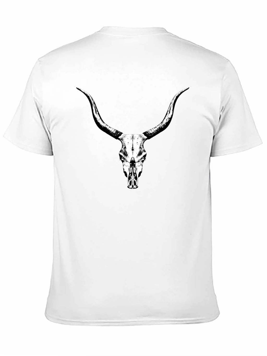 Longhorn Skull Graphic Tee - Black