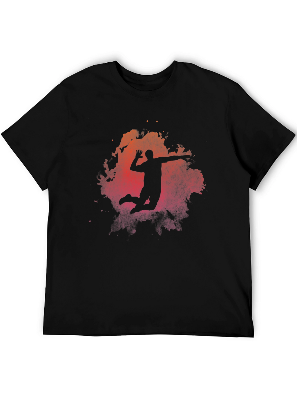 Volleyball Silhouette Graphic T-Shirt - Sporty Mens Tee