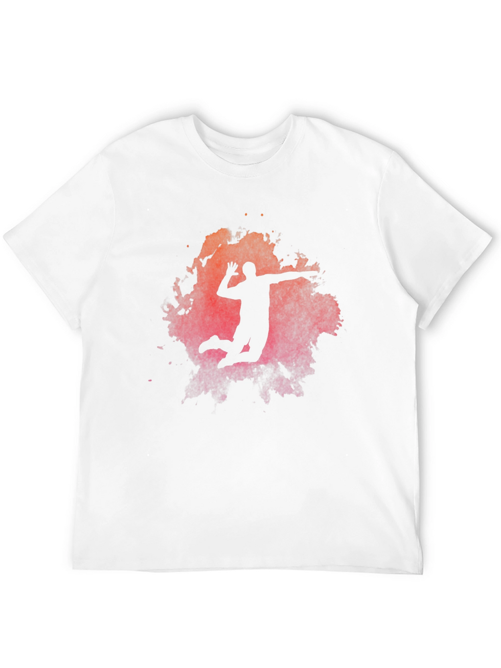 Volleyball Silhouette Graphic T-Shirt - Sporty Mens Tee