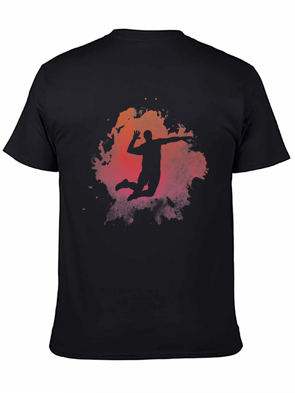Volleyball Silhouette Graphic T-Shirt - Sporty Mens Tee