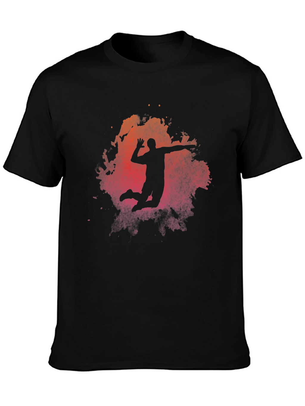 Volleyball Silhouette Graphic T-Shirt - Sporty Mens Tee