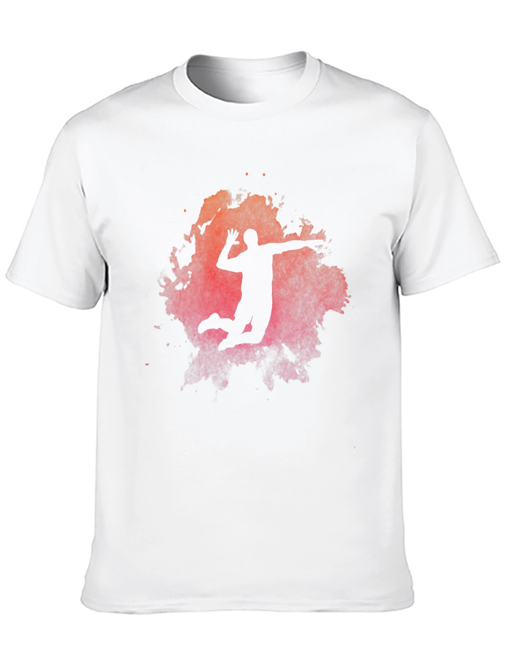 Volleyball Silhouette Graphic T-Shirt - Sporty Mens Tee