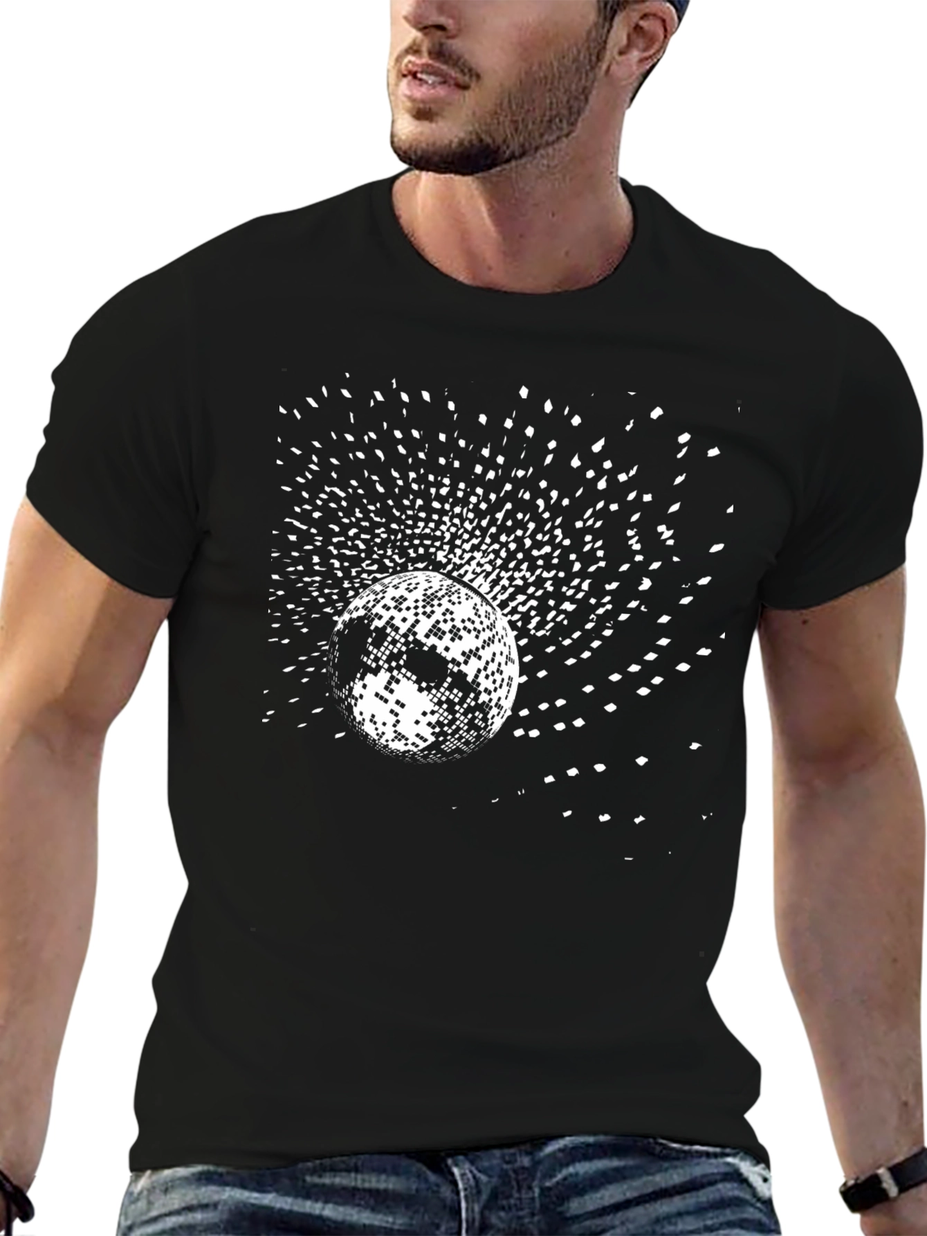 Disco Ball Explosion Black T-Shirt