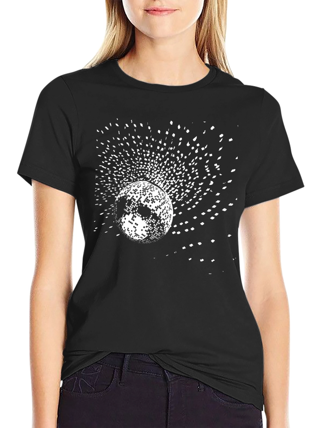 Disco Ball Explosion Black T-Shirt