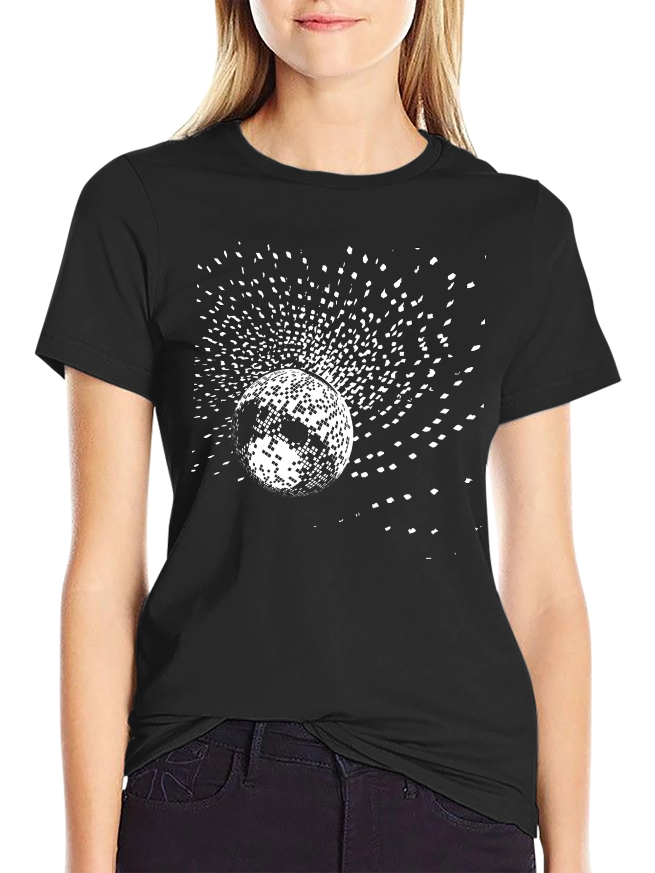 Disco Ball Explosion Black T-Shirt