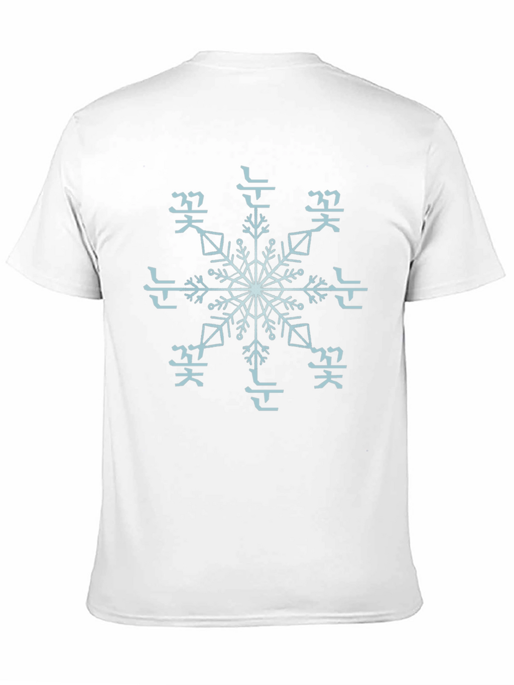 Korean Snowflake Graphic Tee - Unisex Style