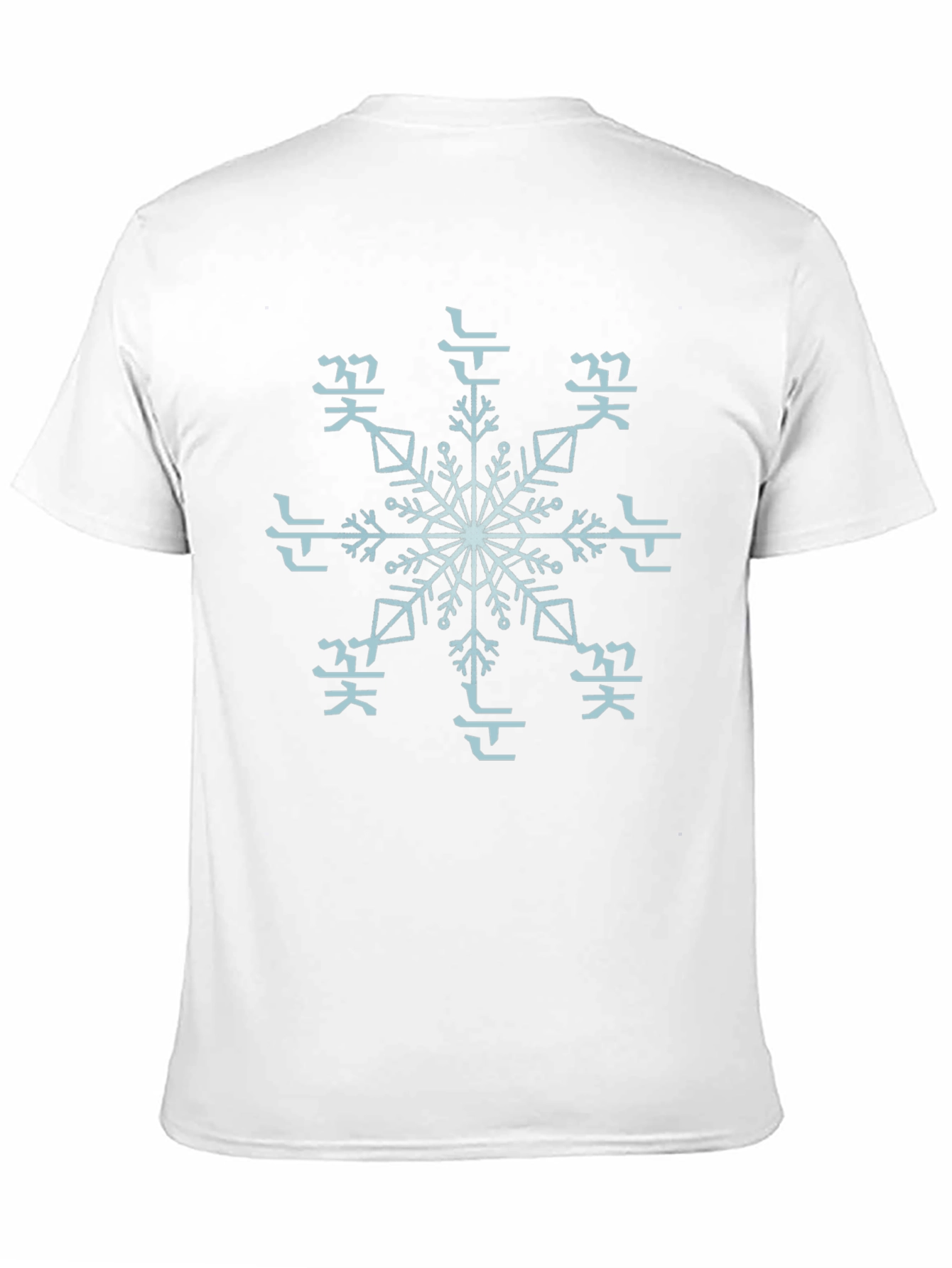 Korean Snowflake Graphic Tee - Unisex Style