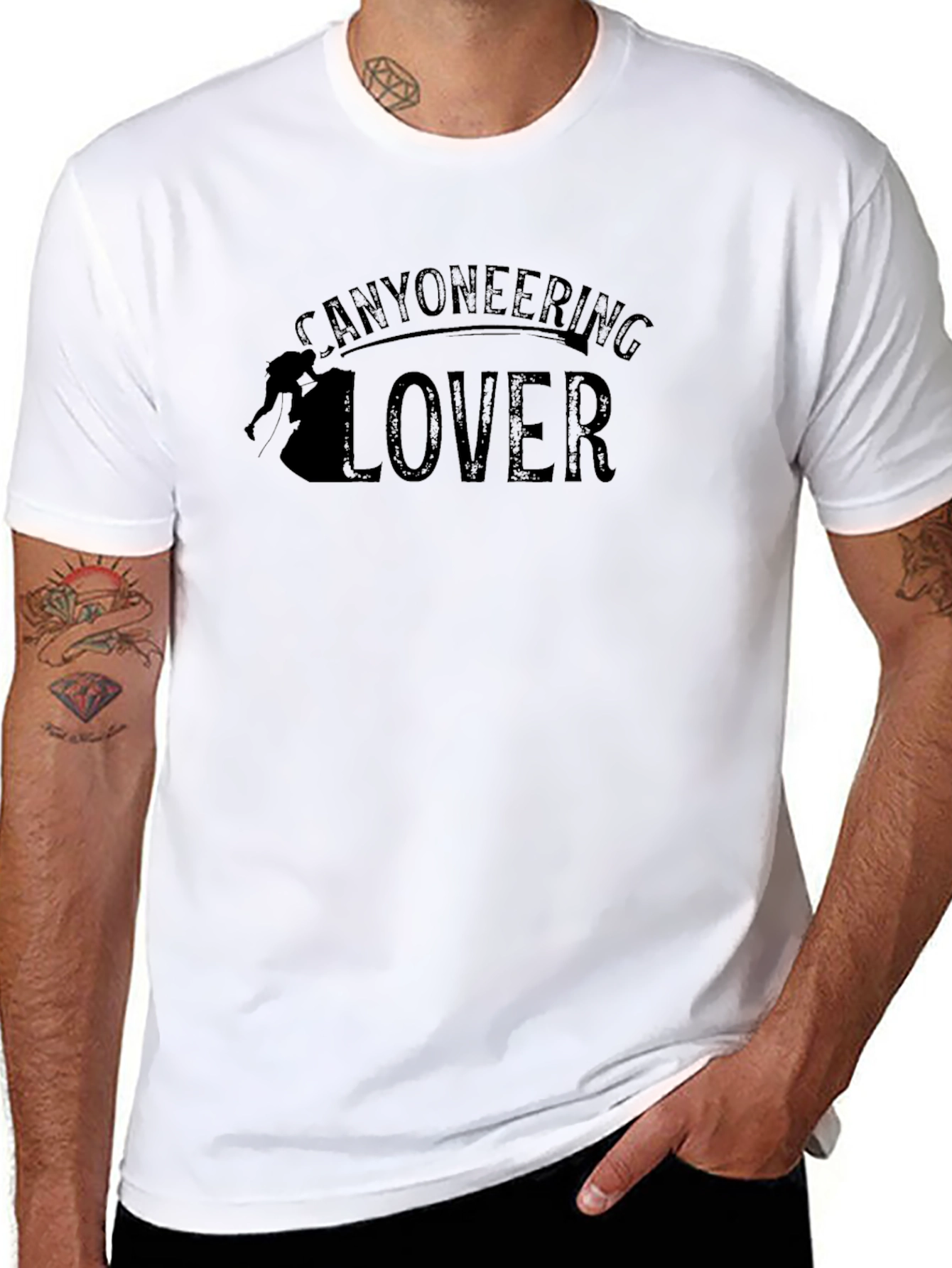 Canyoneering Lover Black Graphic T-Shirt