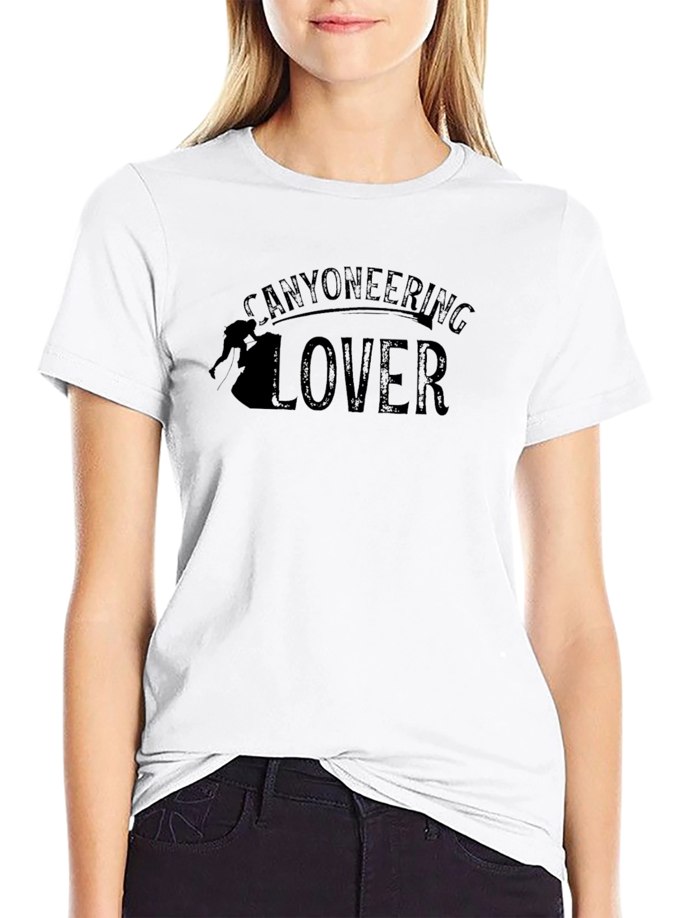 Canyoneering Lover Black Graphic T-Shirt