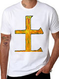 Abstract Symbol Tee - Unique Graphic Design Black T-Shirt