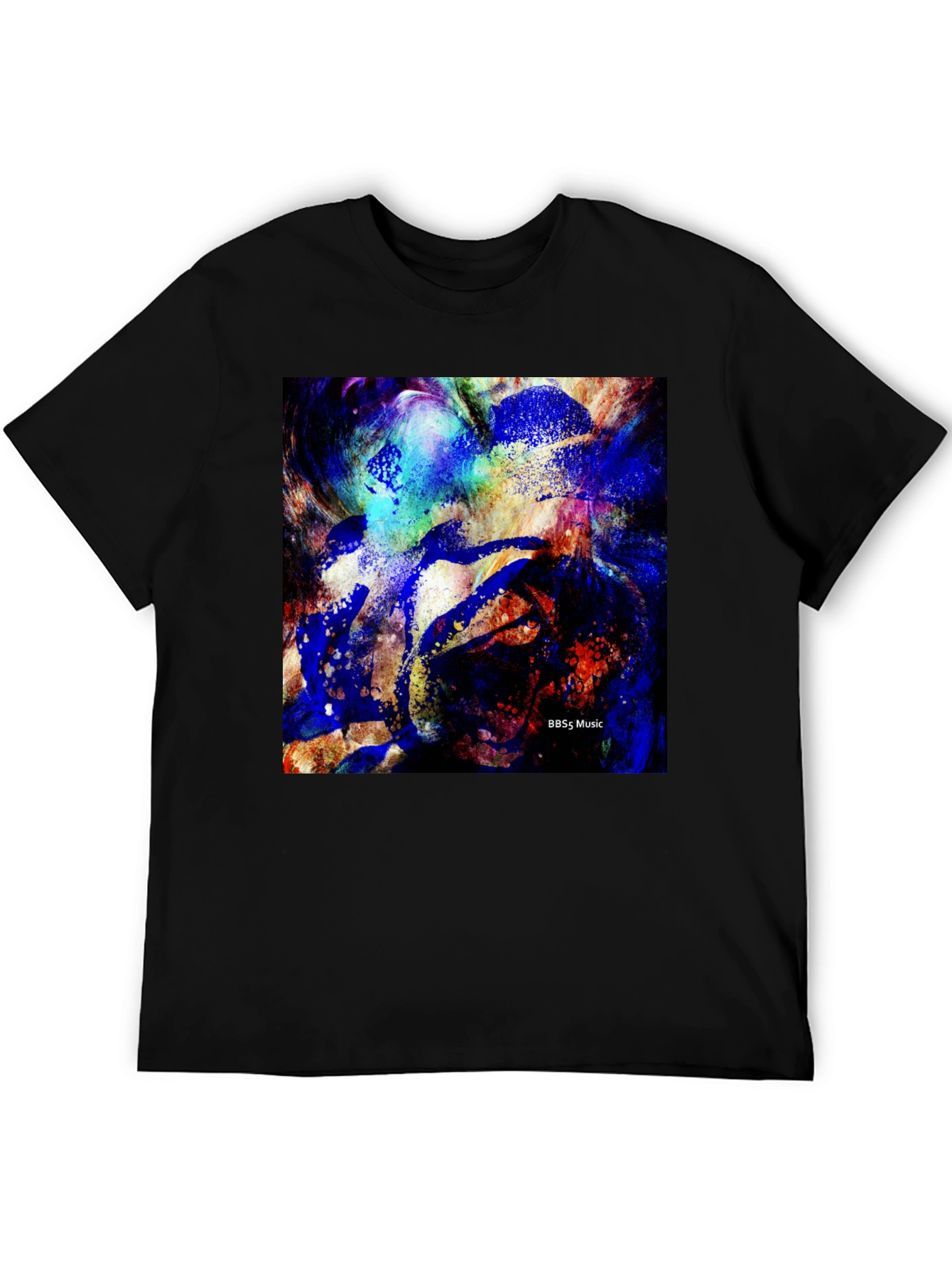 Abstract Art Black T-Shirt | BBSs Music Design