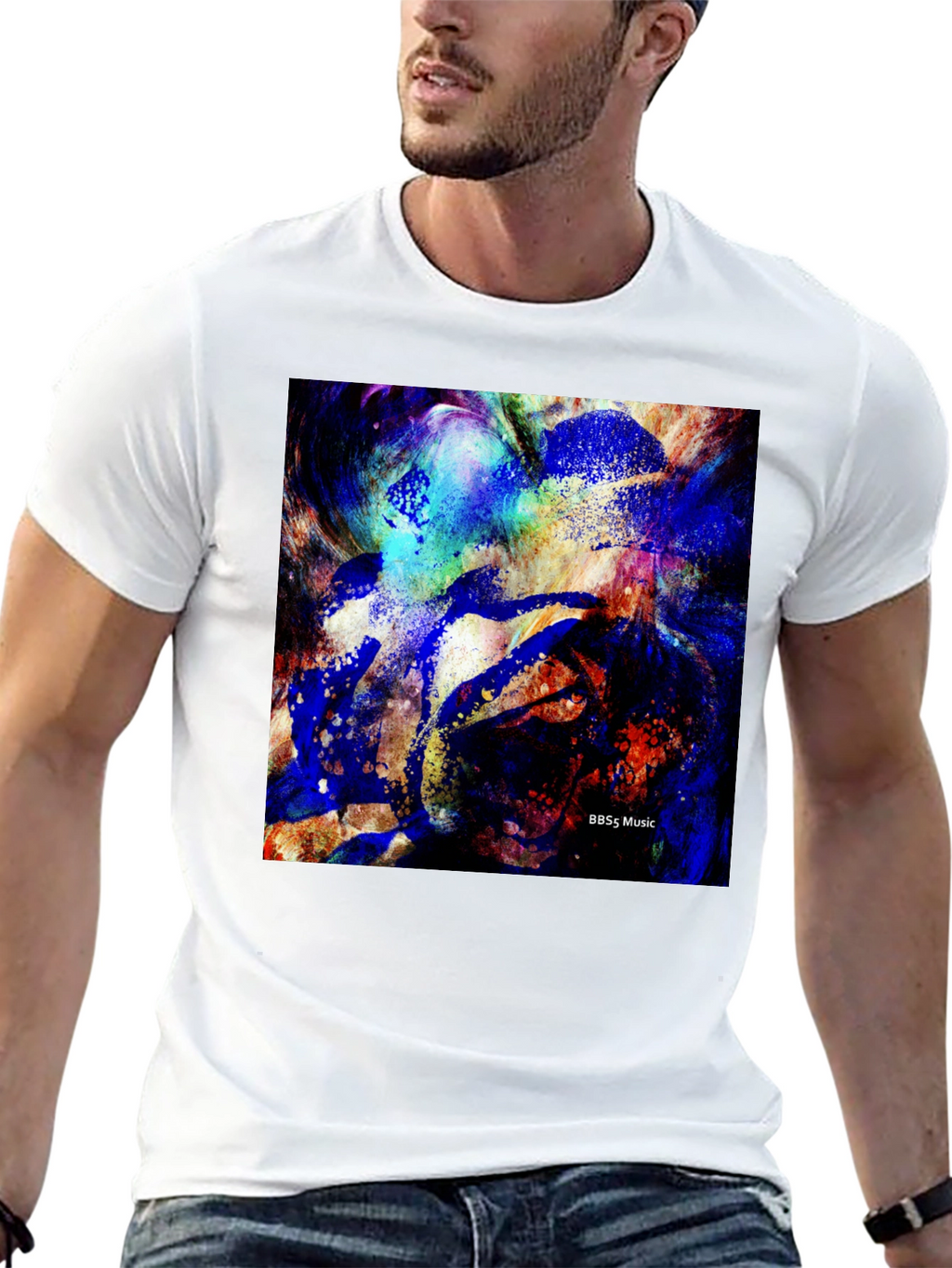 Abstract Art Black T-Shirt | BBSs Music Design